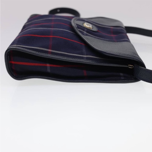 Burberry Navy Red Check Shoulder Bag - Picture 7 of 15